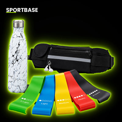 Pack Running : gourde isotherme, ceinture de running et 5 mini-bandes