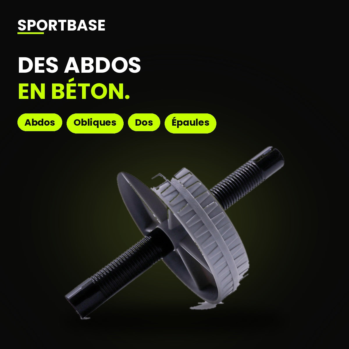 Ab roller utilisé pour muscler les abdos et gainer le tronc