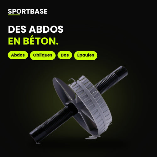 Ab roller utilisé pour muscler les abdos et gainer le tronc