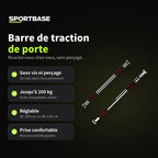 Barre de traction de porte réglable, vue détaillée