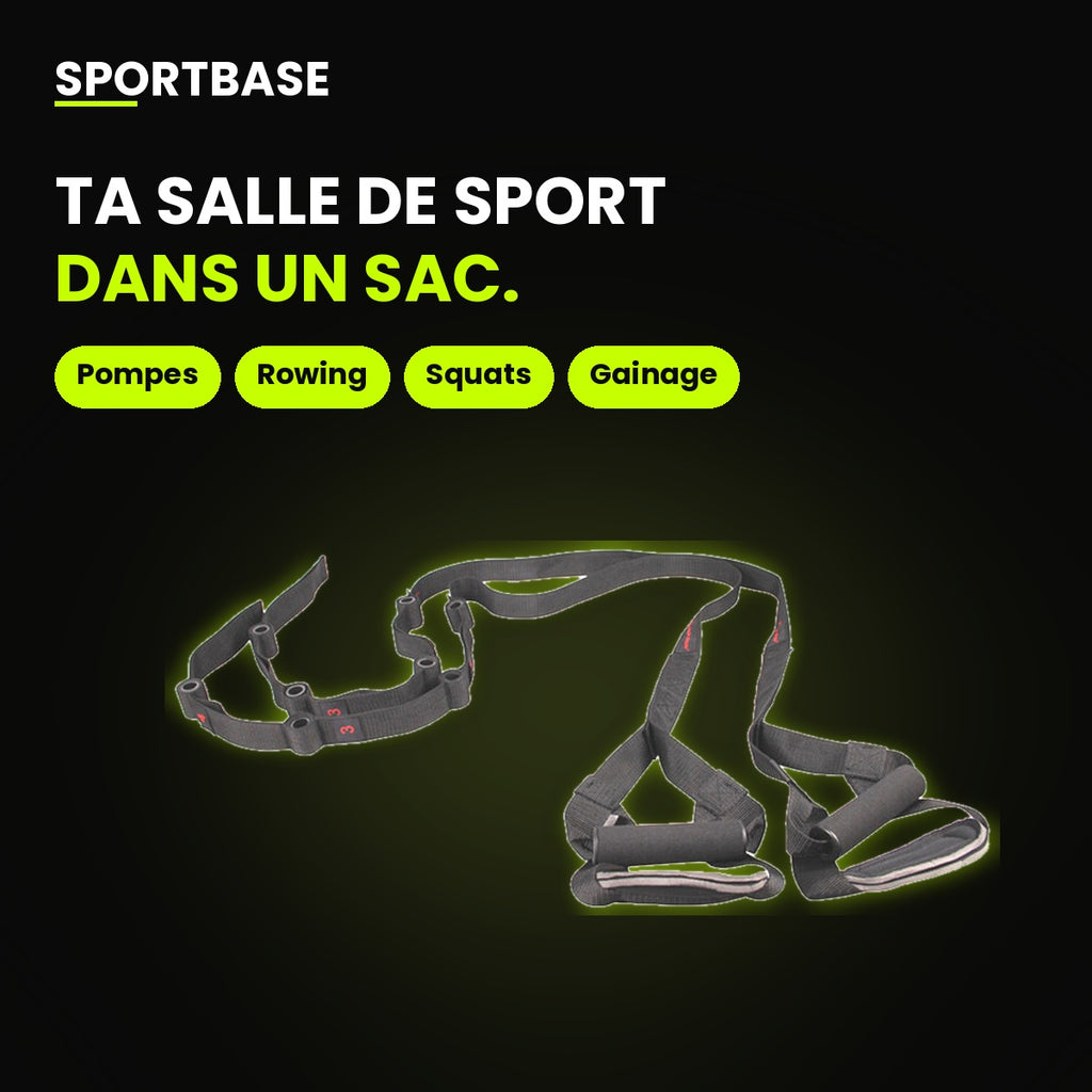 Sangles de suspension utilisées à la salle de sport